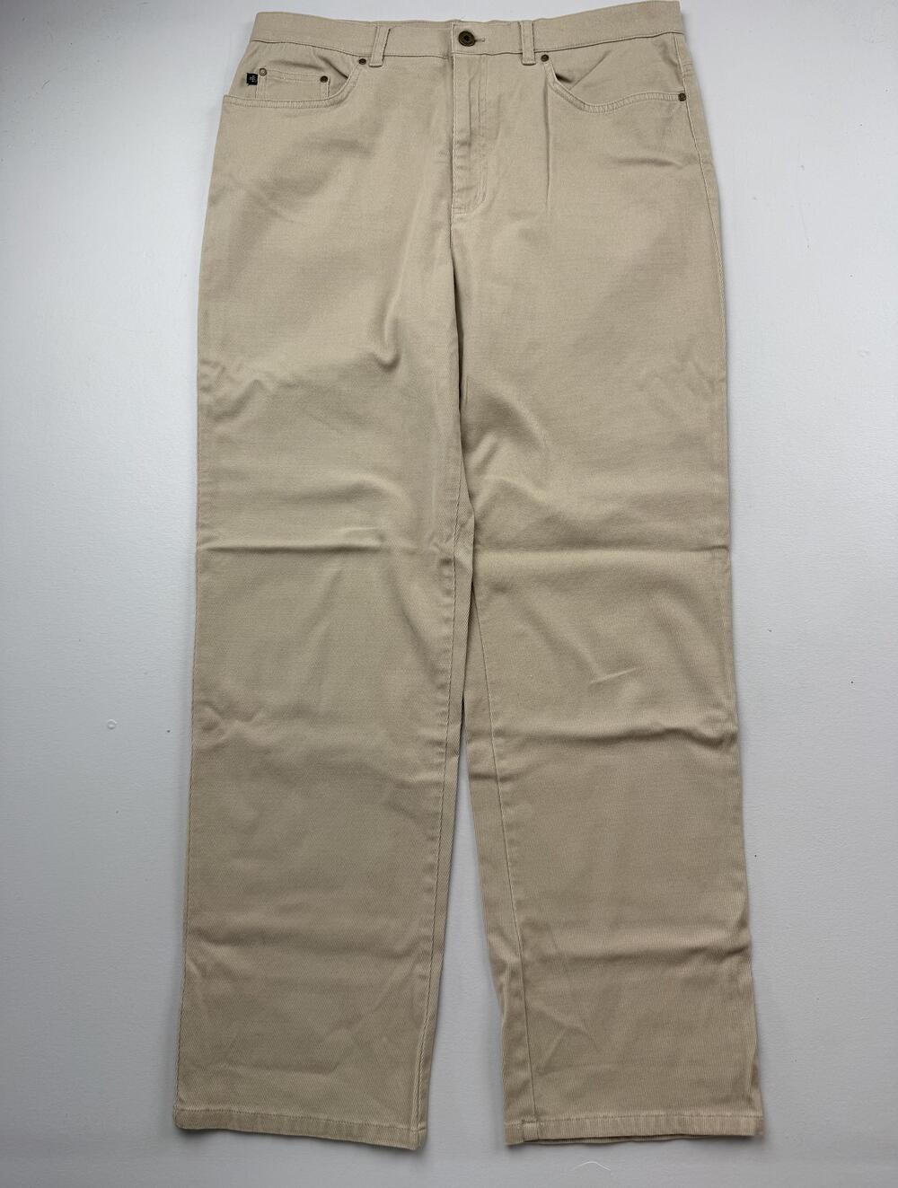 Lauren Ralph Lauren Jeans Womens 14 Beige Straight Classic Fit Stretch Denim